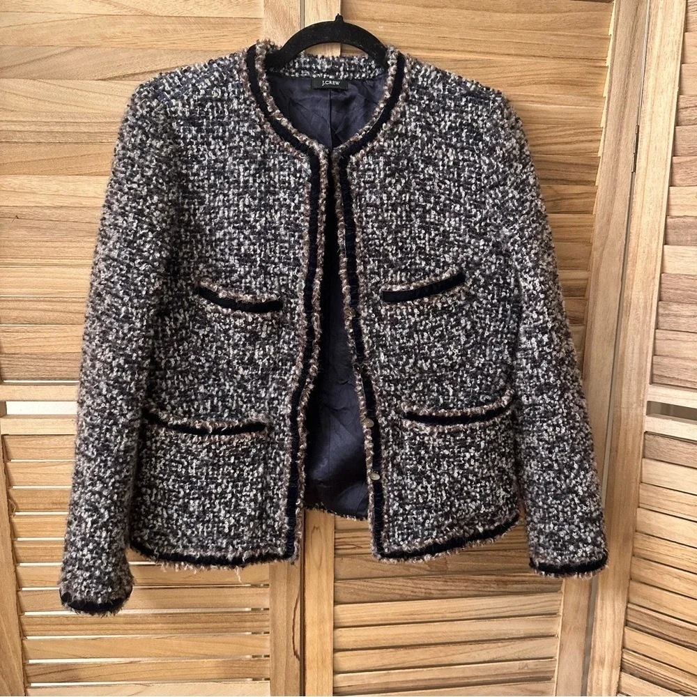 J. Crew Lady Tweed Jacket Blazer Size S